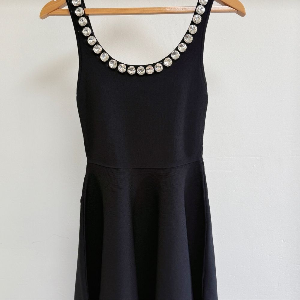 Sandro Mini Dress With Rhinestone Neck - Picture 8 of 14